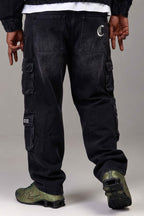 Calça Jeans Cargo Compton Black Four Pocket