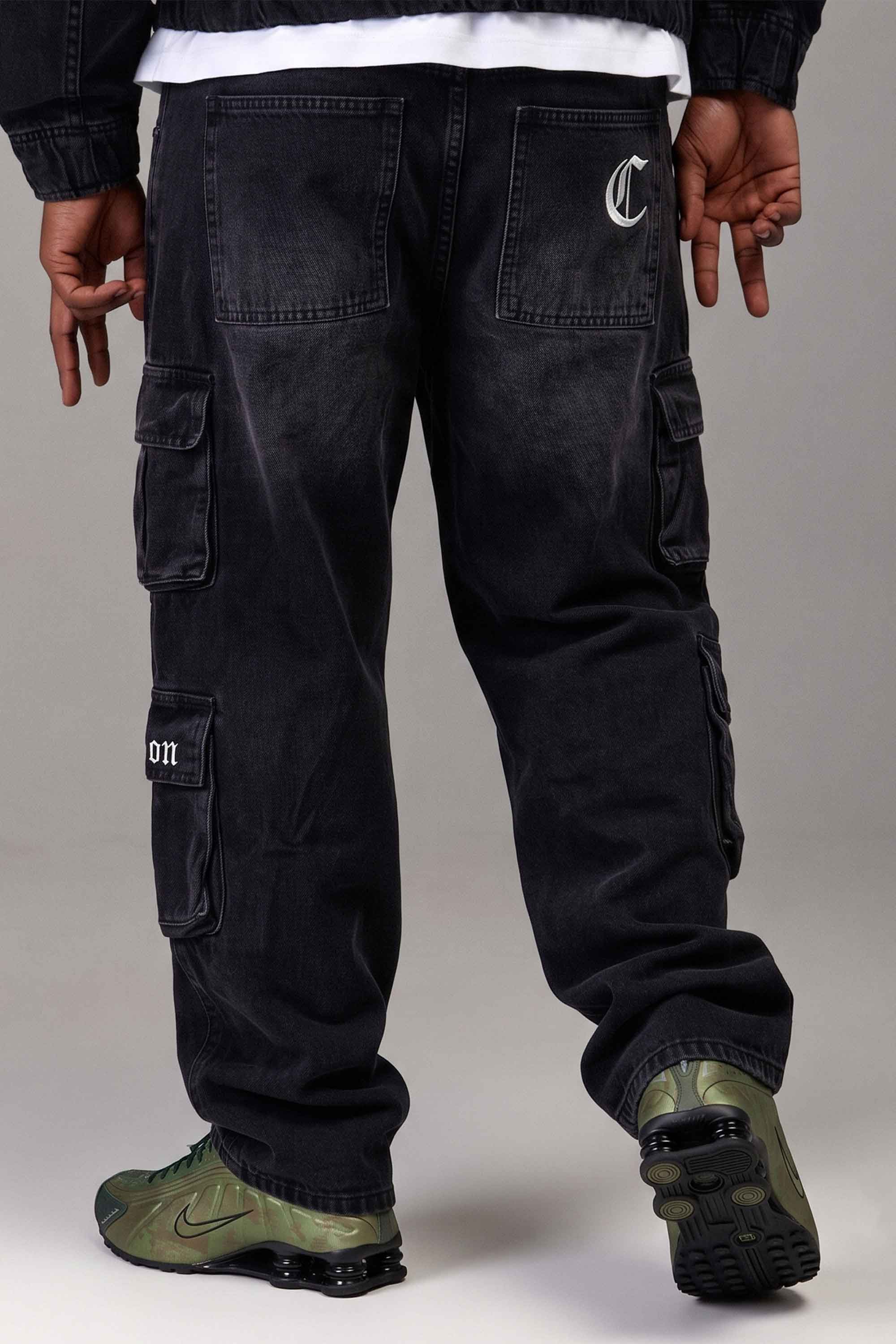 Calça Jeans Cargo Compton Black Four Pocket