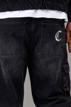 Calça Jeans Cargo Compton Black Four Pocket