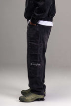 Calça Jeans Cargo Compton Black Four Pocket
