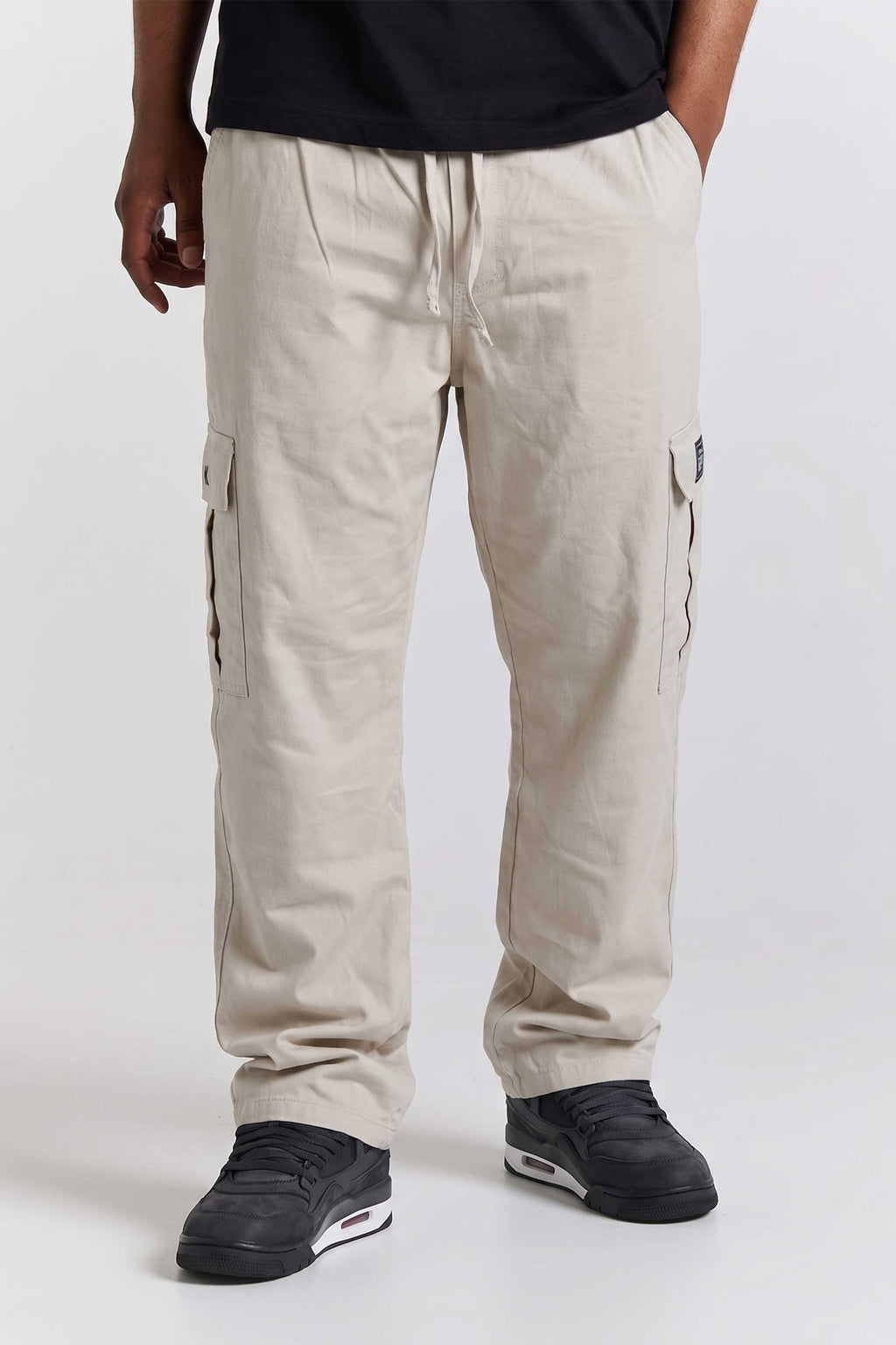Calça Cargo Compton Sarja Balão Bege