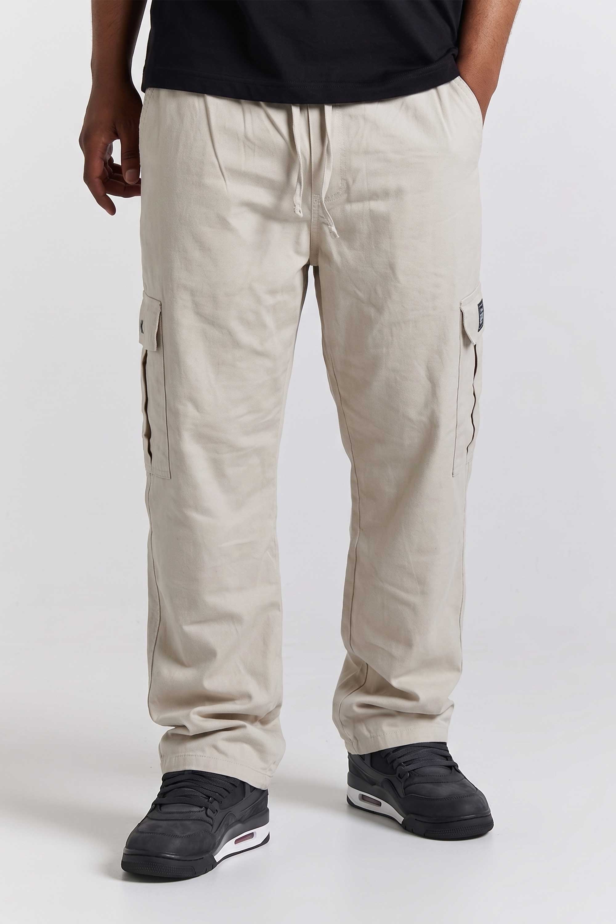 Calça Cargo Compton Sarja Balão Bege