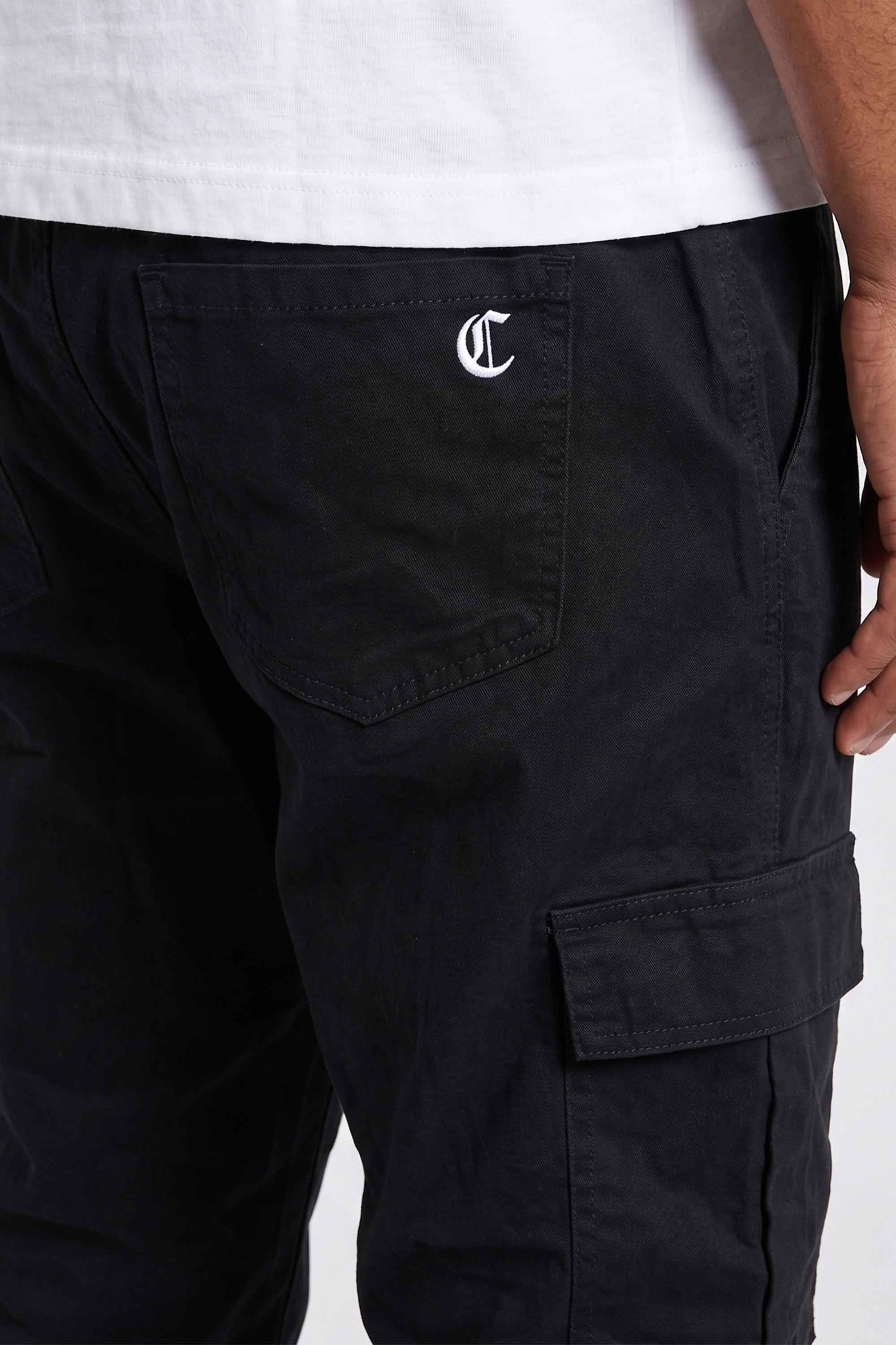 Calça Cargo Compton Sarja Preta