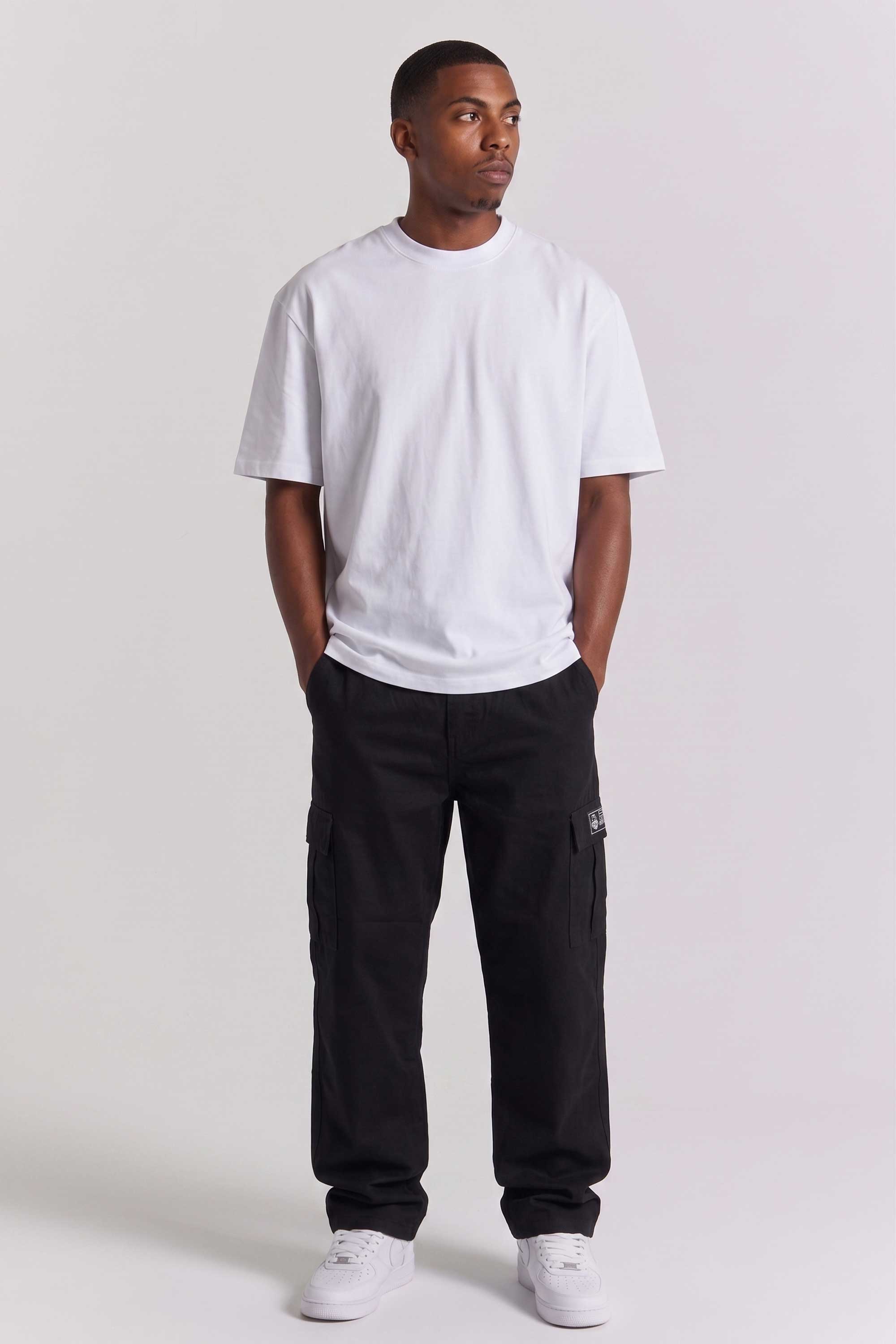 Calça Cargo Compton Sarja Preta