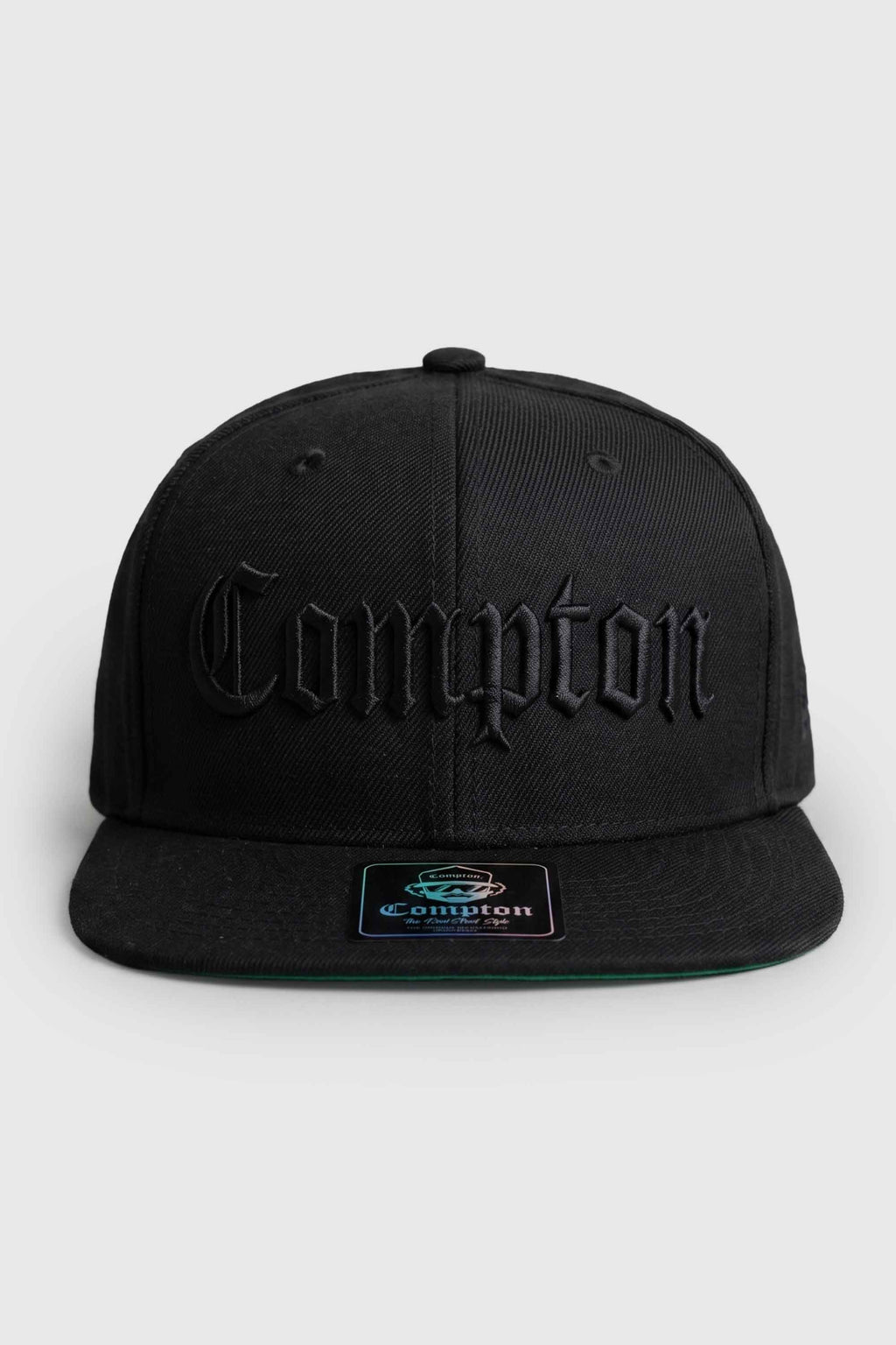 Boné Compton Aba Reta Snapback Classico All Black