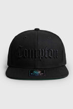 Boné Compton Aba Reta Snapback Classico All Black