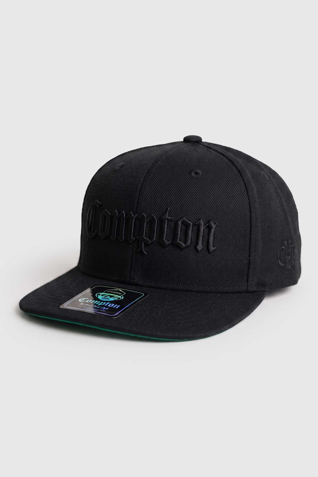 Boné Compton Aba Reta Snapback Classico All Black