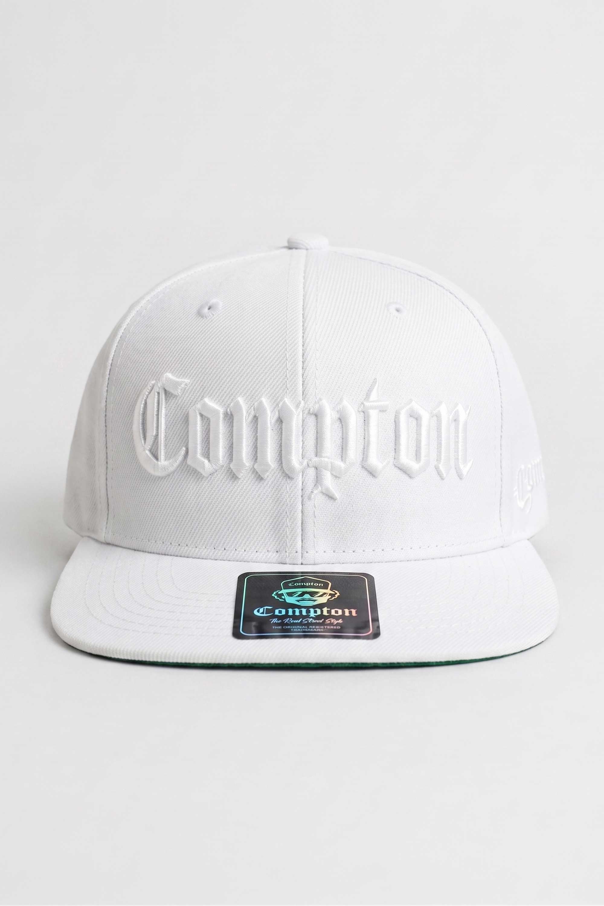 Boné Compton Aba Reta Snapback Classic All White