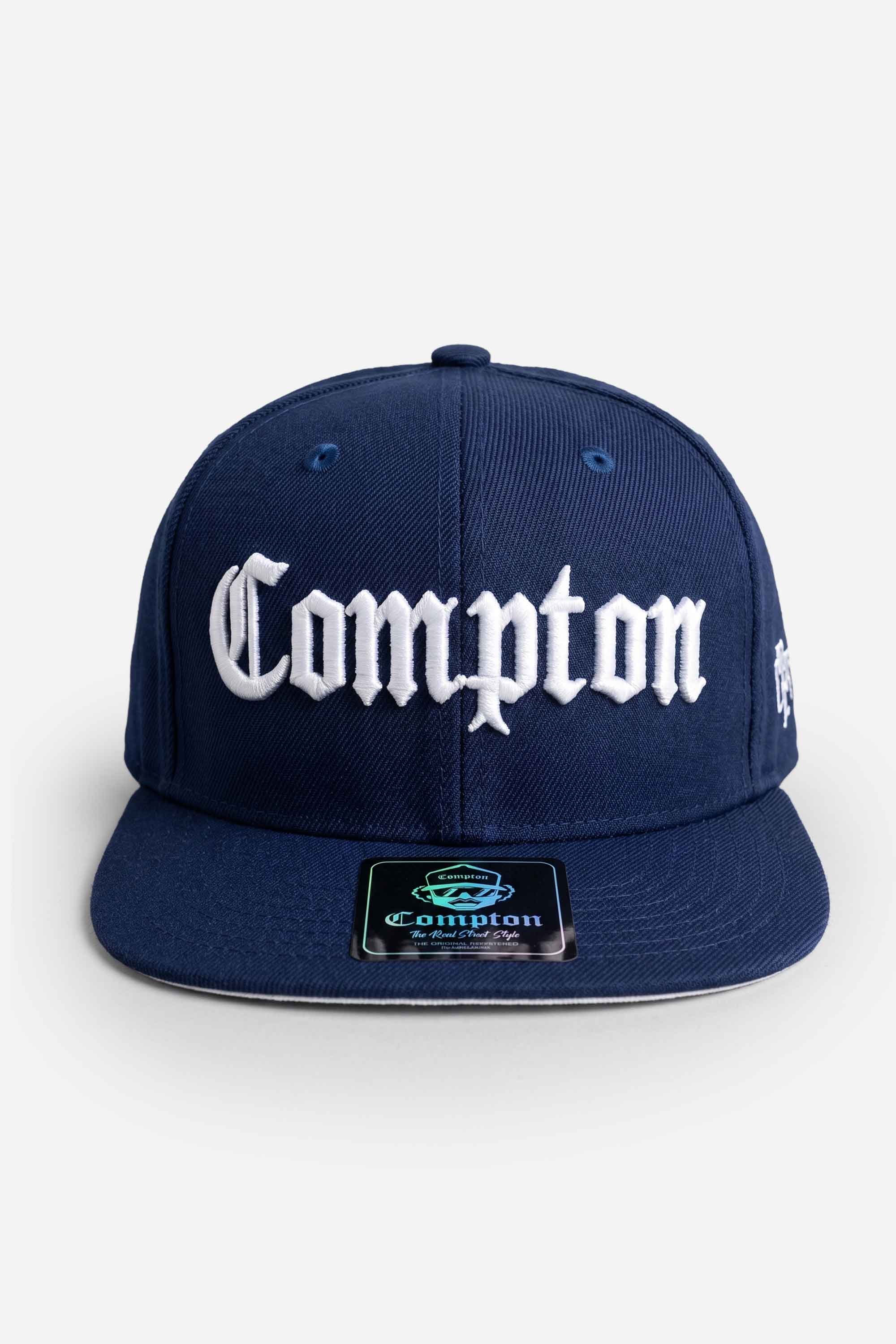 Boné Compton Aba Reta Snapback Classic Azul Marinho