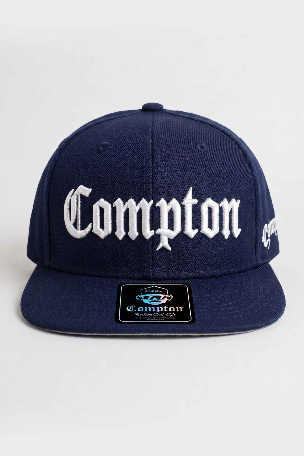 Boné Compton Aba Reta Snapback Classic Azul Marinho