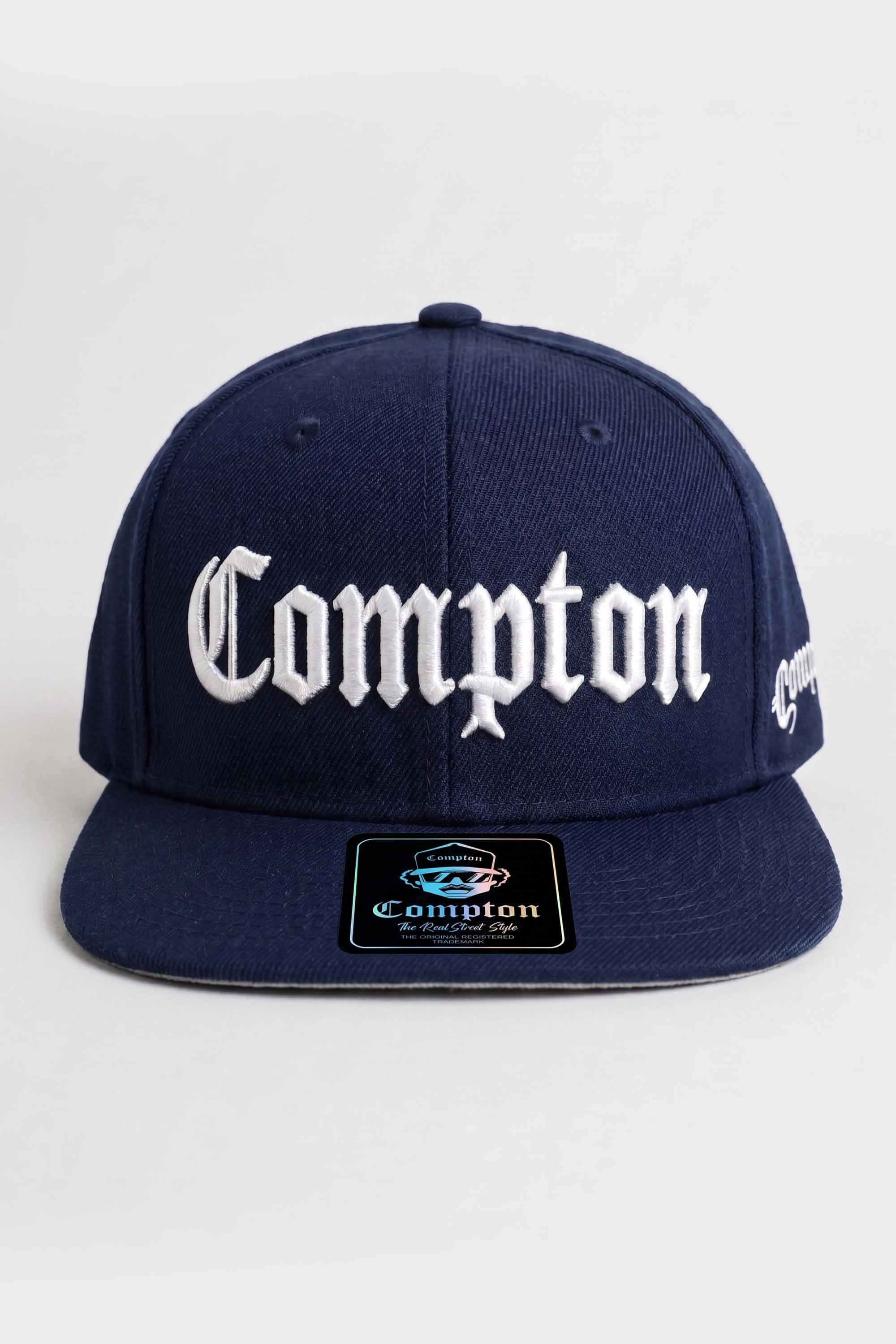 Boné Compton Aba Reta Snapback Classic Azul Marinho