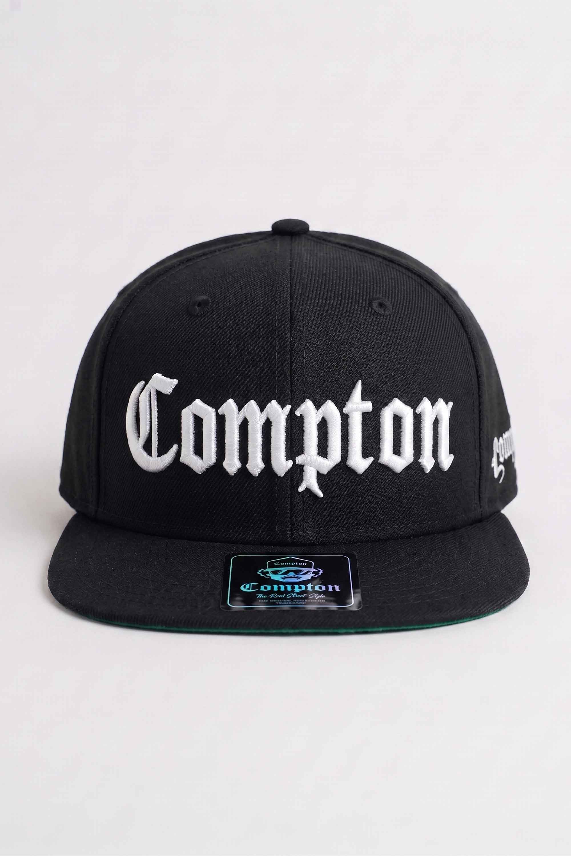 Boné Compton Aba Reta Classic Fechado Preto