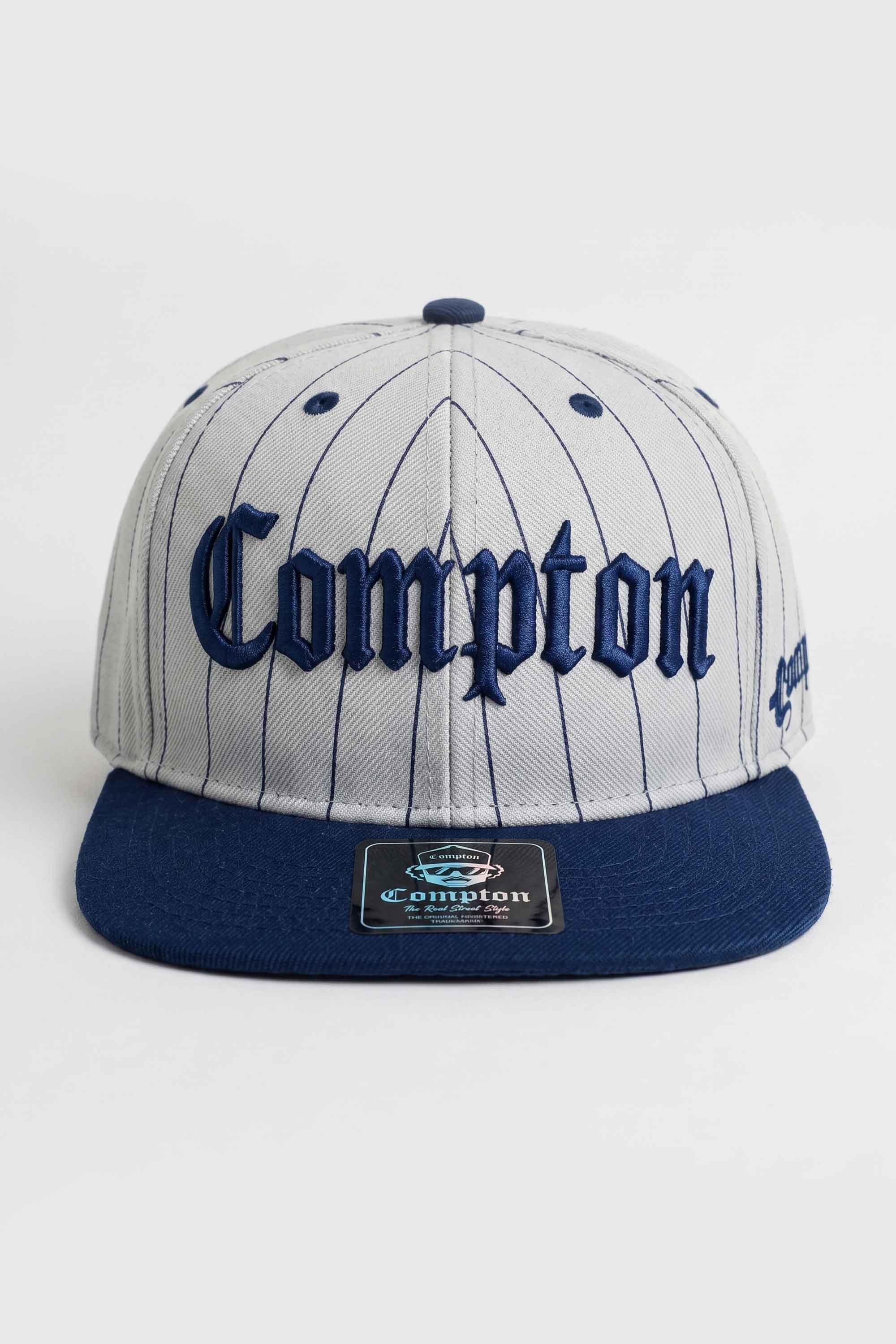 Boné Compton Aba Reta Snapback Classic Pinstripe Azul