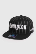 Boné Compton Aba Reta Classic Pinstripe Preto
