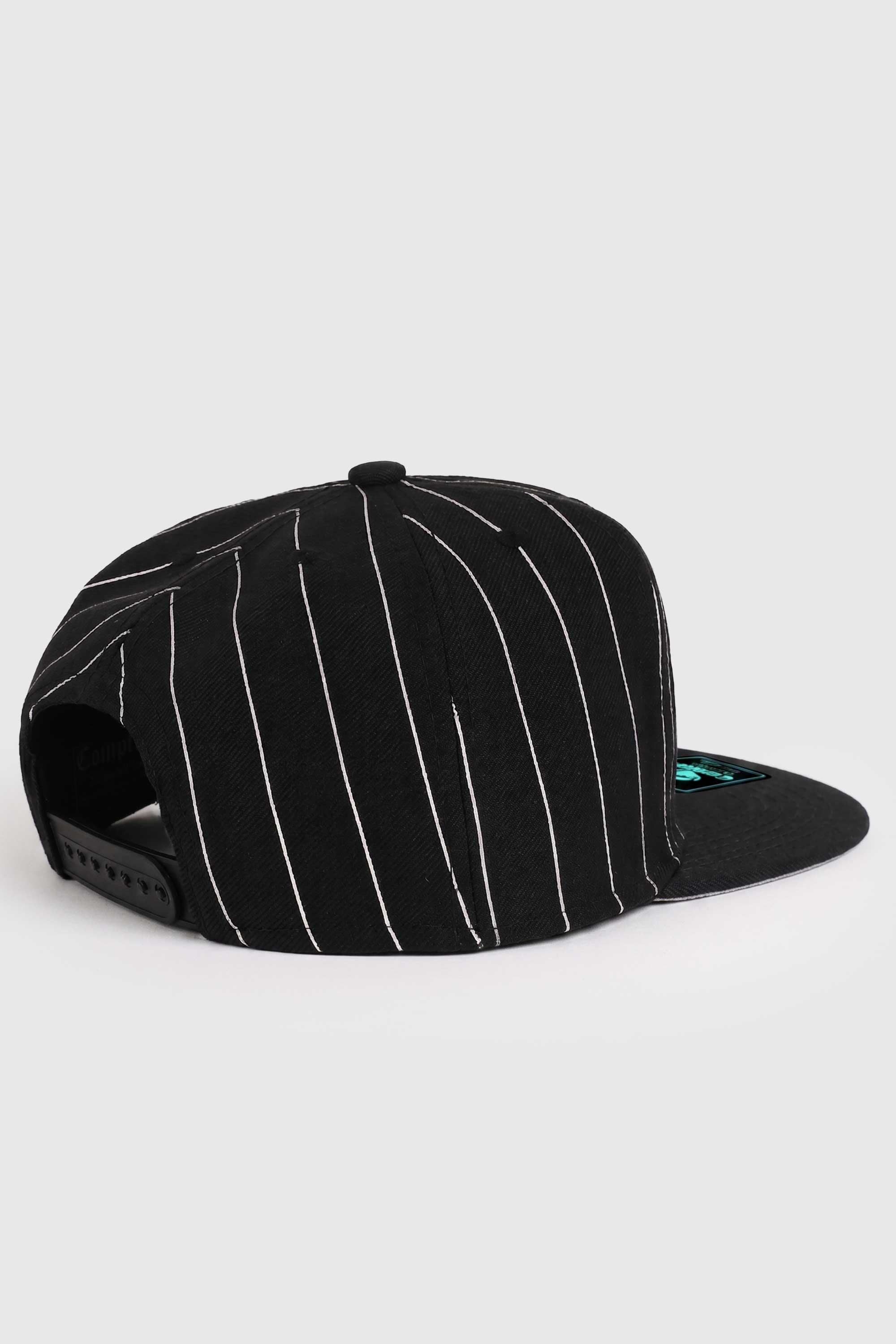 Boné Compton Aba Reta Classic Pinstripe Preto