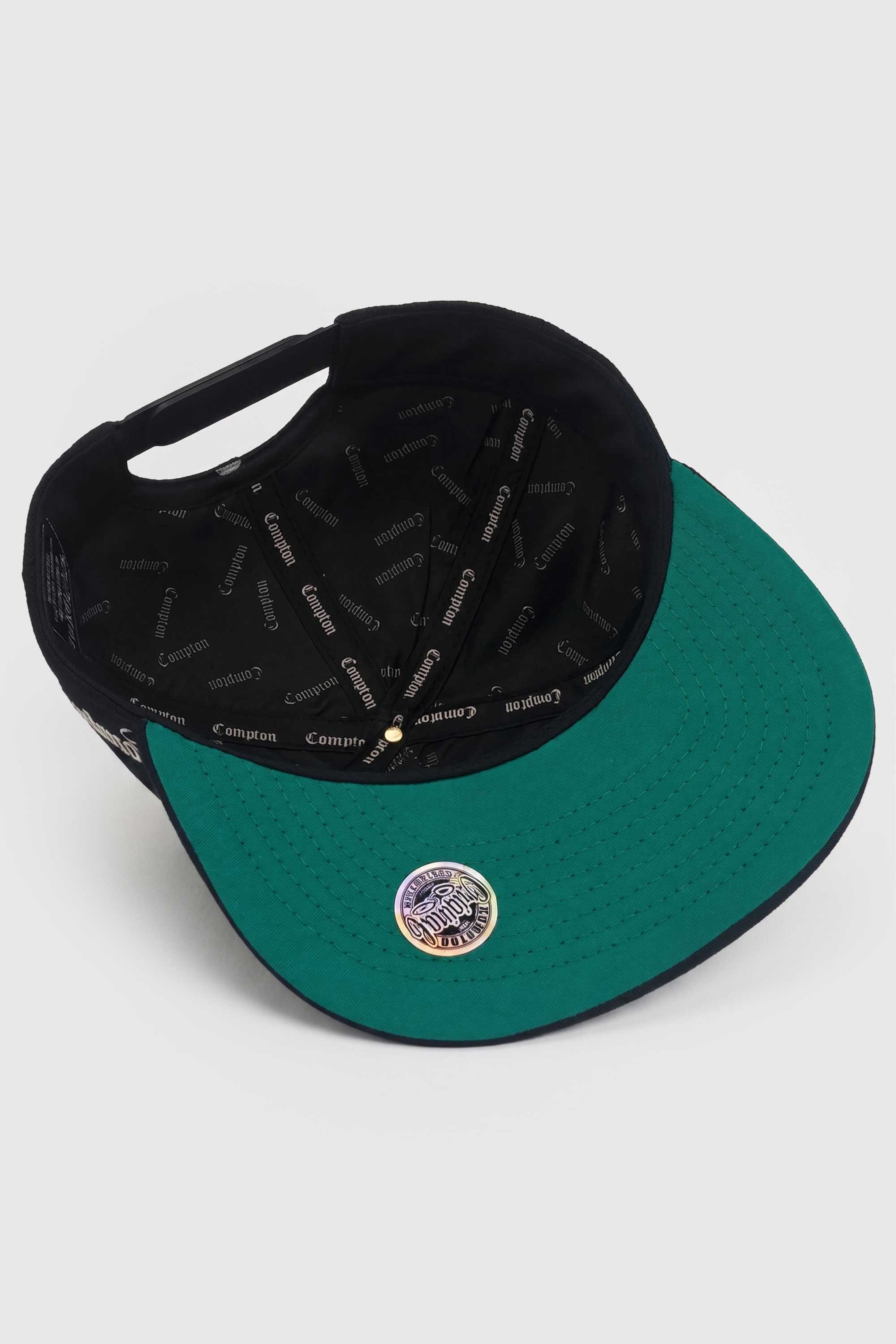 Boné Compton Aba Reta Snapback Classico - Preto