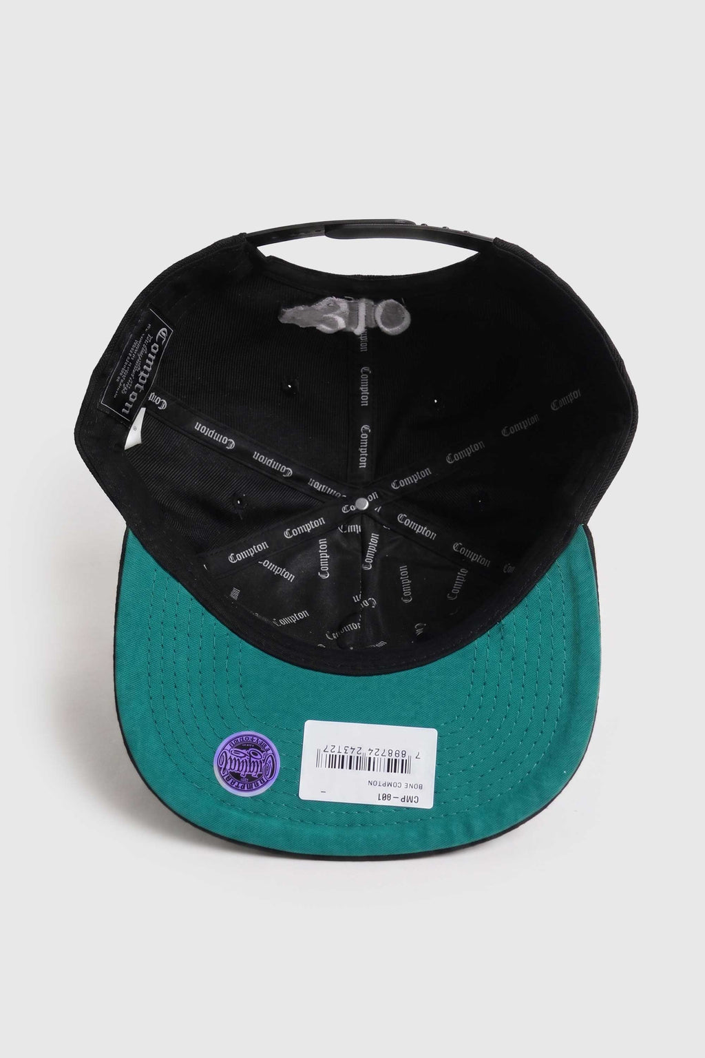 Boné Aba Reta Snapback Compton Clássico - Preto