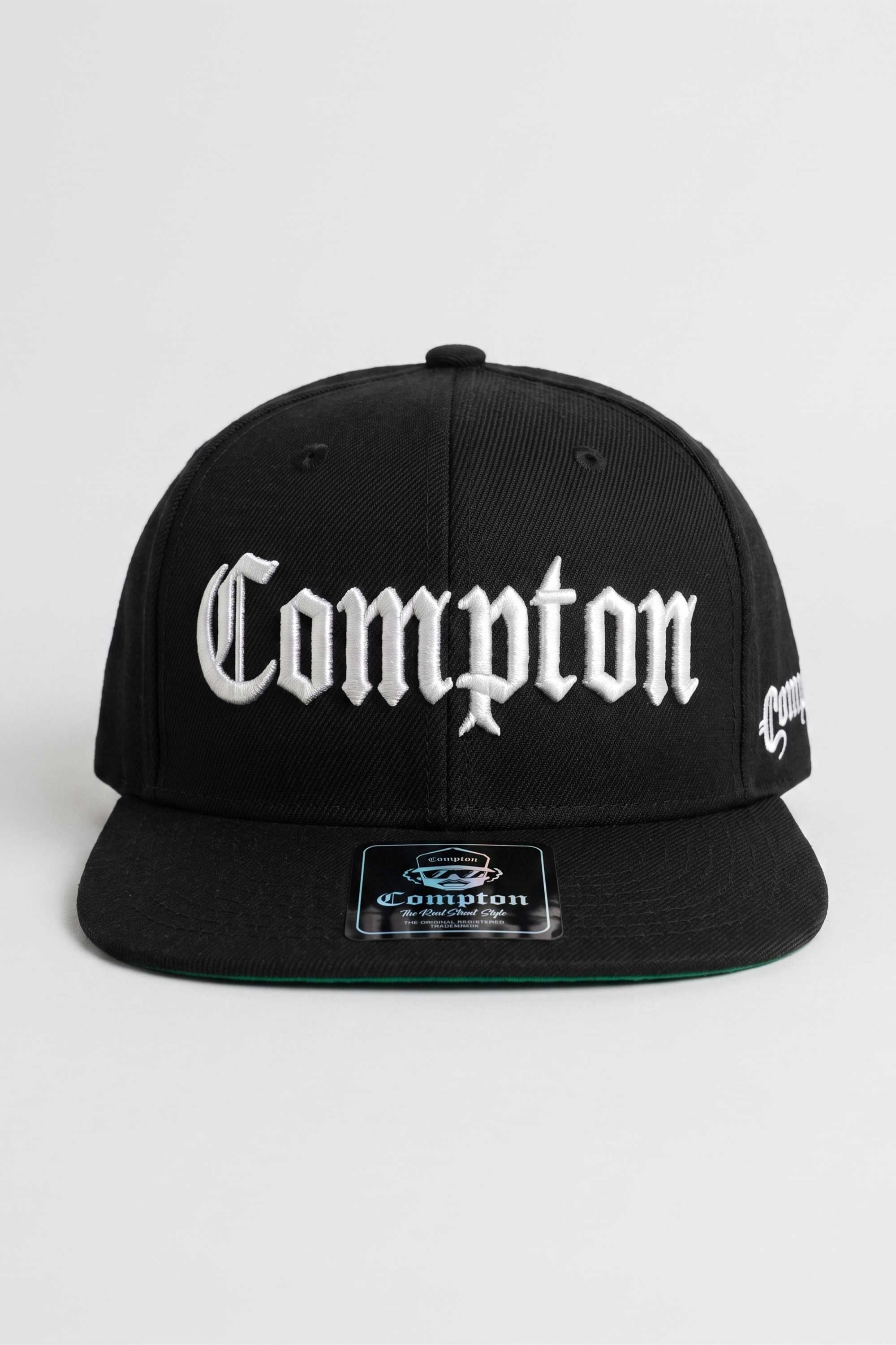 Boné Compton Aba Reta Snapback Classico - Preto