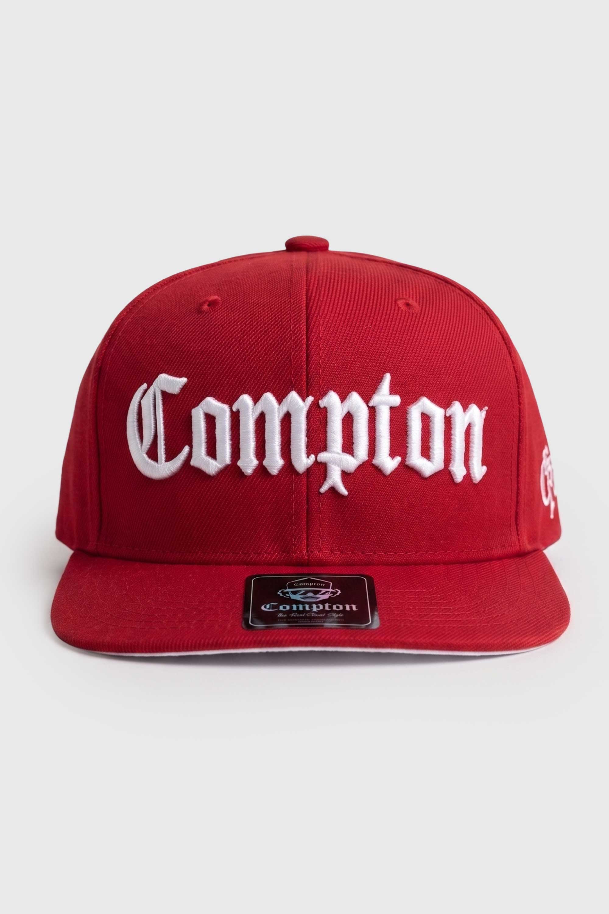 Boné Compton Aba Reta Vermelho - Estilo e Conforto Snapback Classico