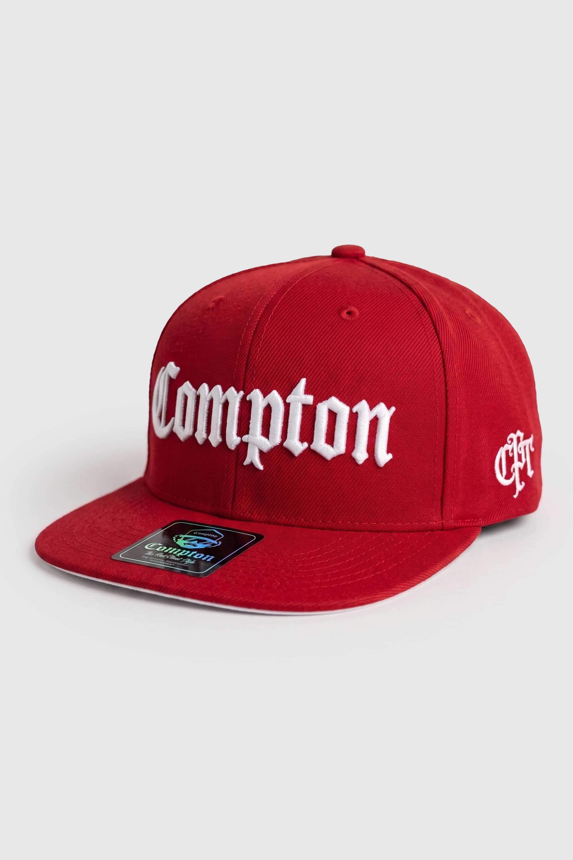 Boné Compton Aba Reta Vermelho - Estilo e Conforto Snapback Classico