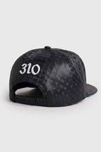 Boné Aba Reta Snapback Compton Clássico Couro - Preto