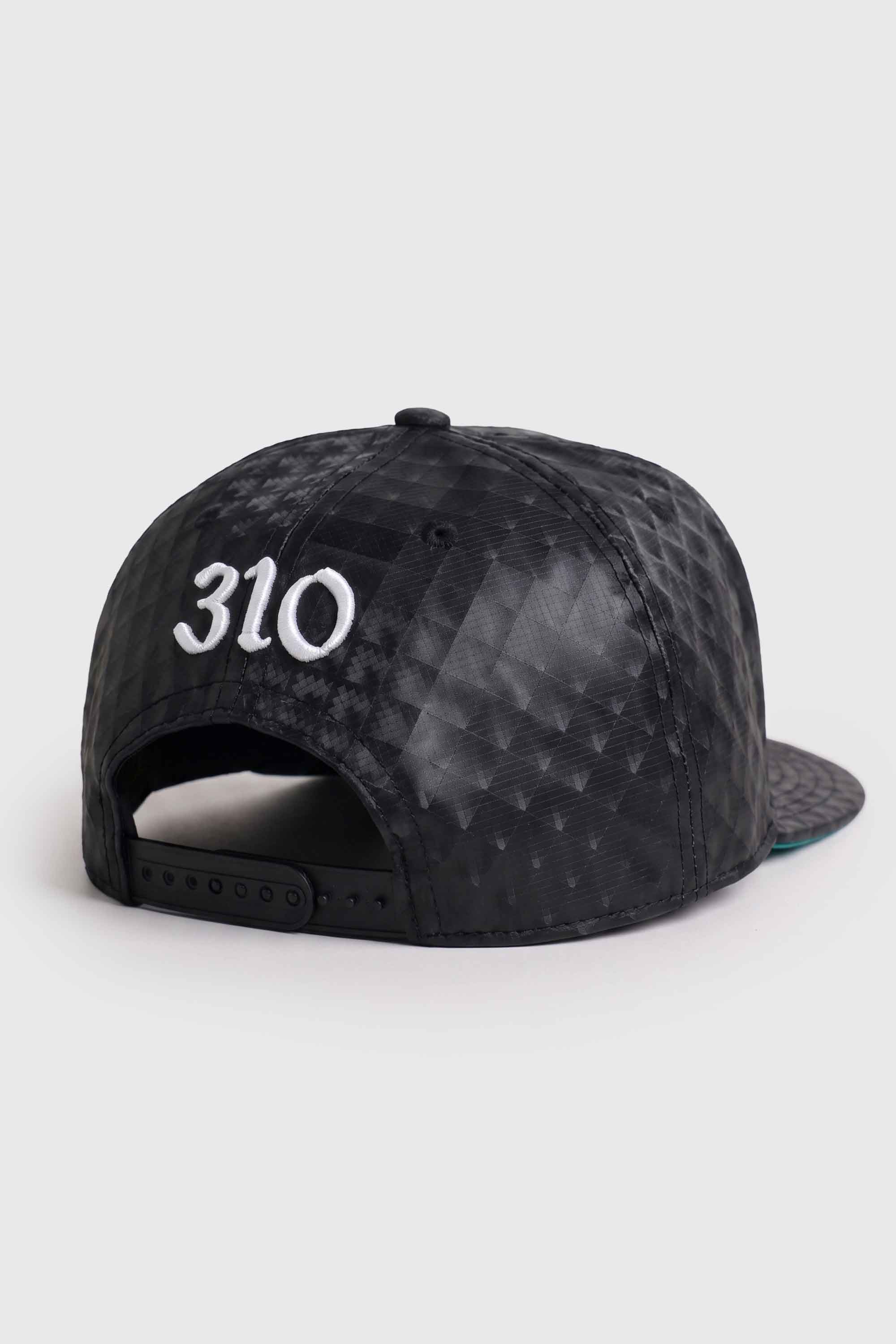 Boné Aba Reta Snapback Compton Clássico Couro - Preto