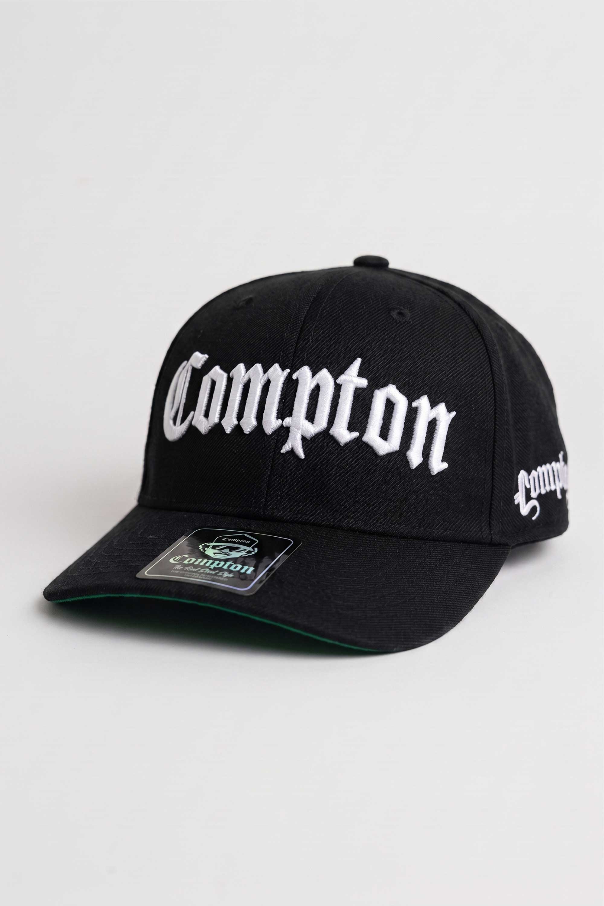 Boné Compton Aba Curva Snapback Classic Preto