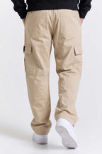 Calça Cargo Compton Balão Sarja Caqui