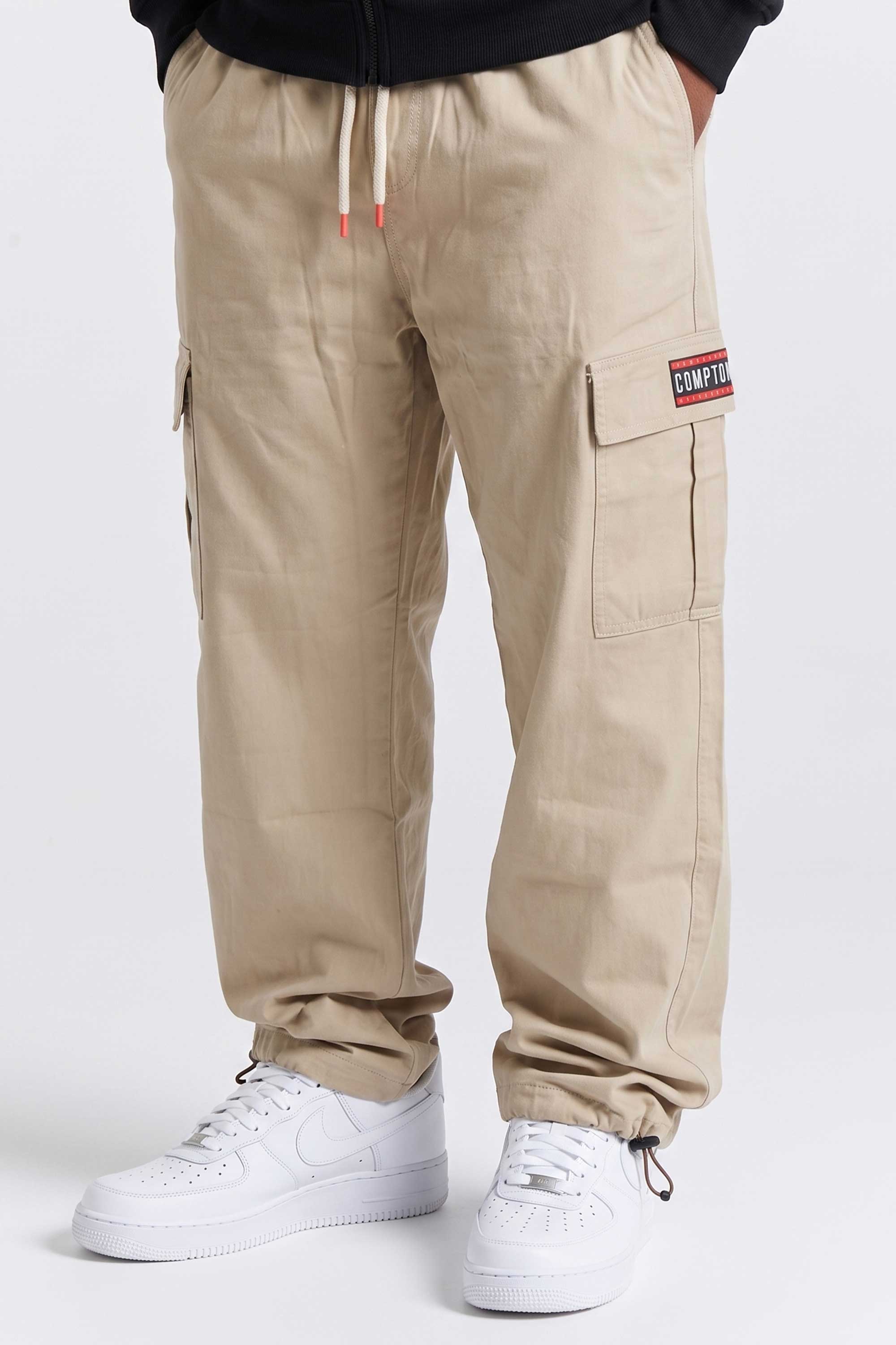 Calça Cargo Compton Balão Sarja Caqui