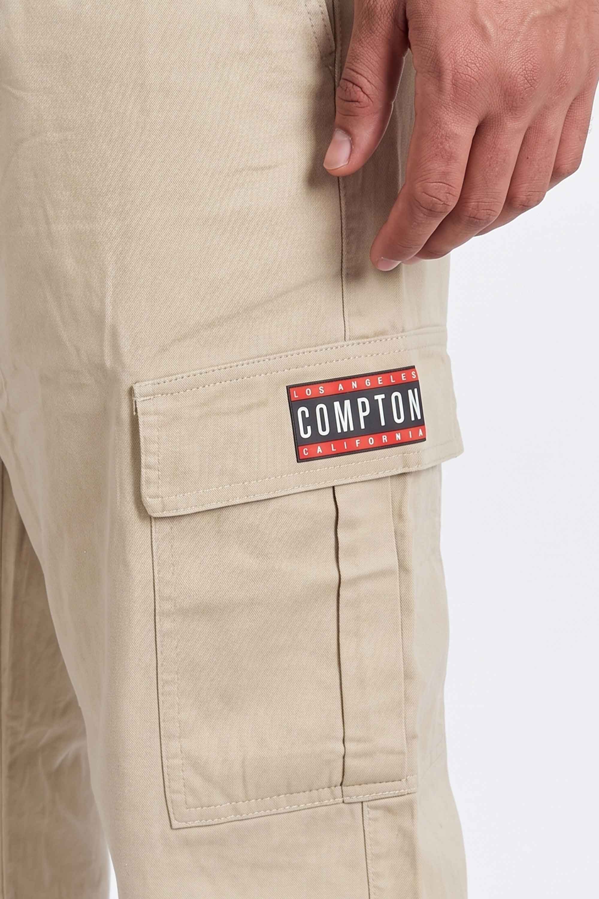 Calça Cargo Compton Balão Sarja Caqui