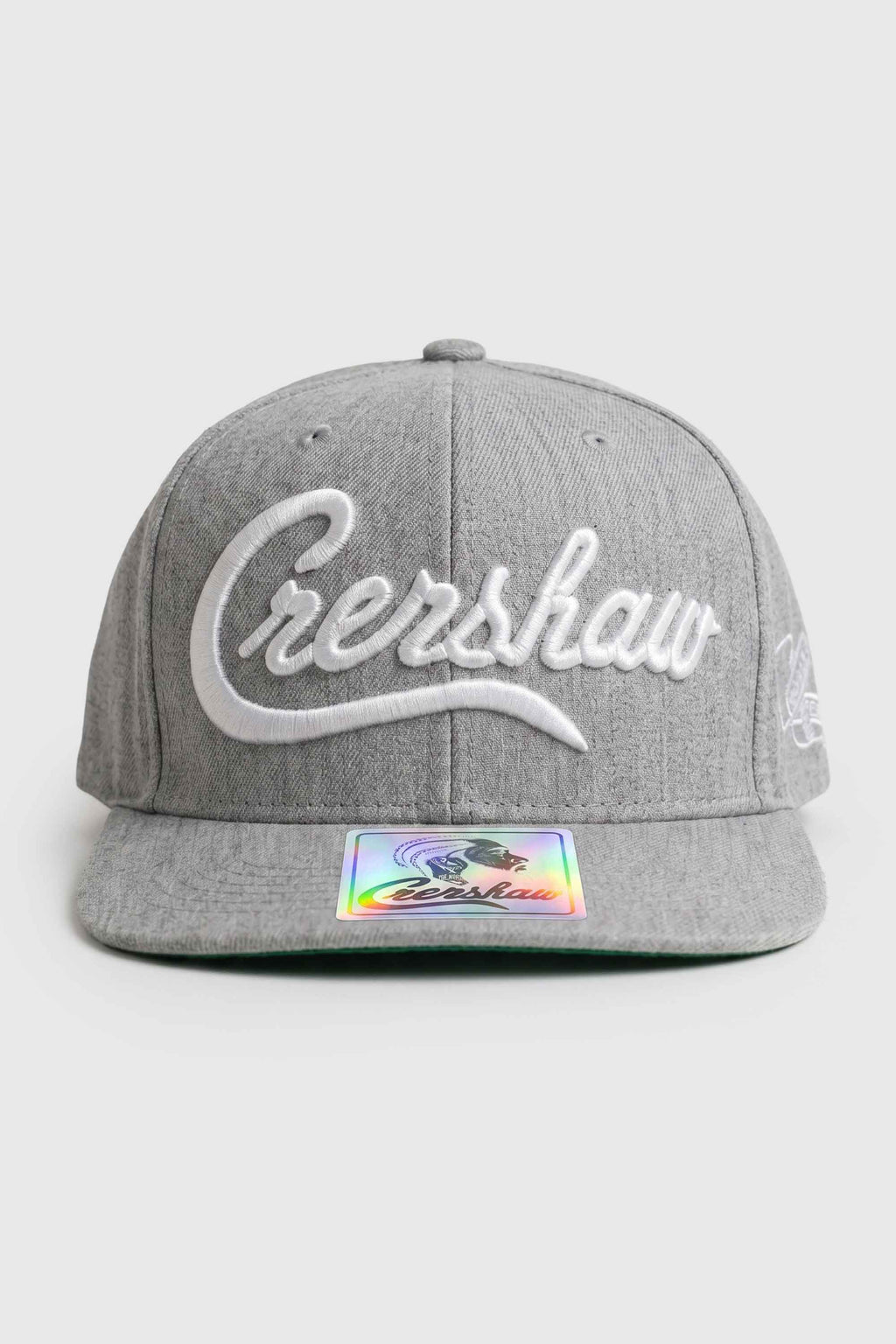 Boné Aba Reta Snapback Crenshaw Logo Cinza Mescla Smart Cap NFC