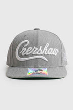 Boné Aba Reta Snapback Crenshaw Logo Cinza Mescla Smart Cap NFC