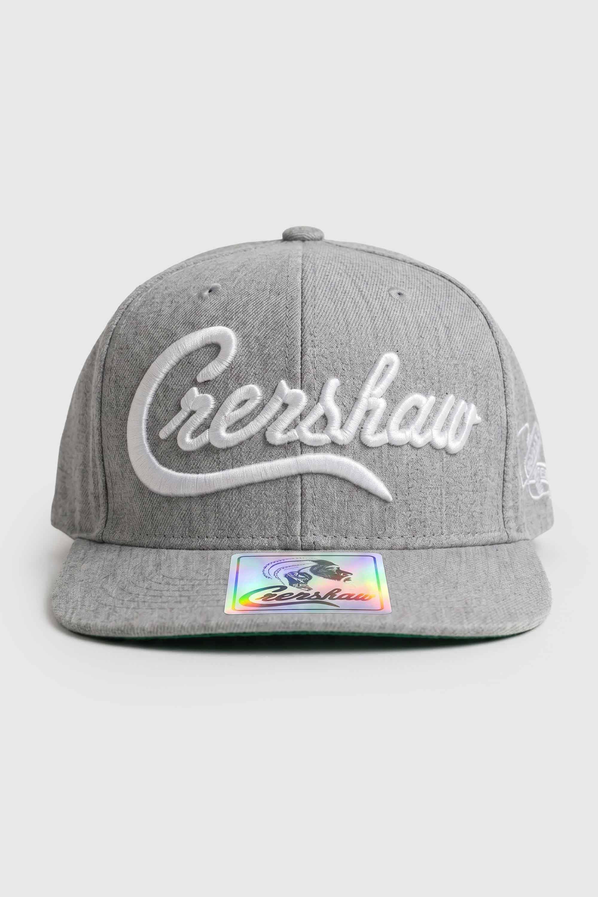 Boné Aba Reta Snapback Crenshaw Logo - Cinza Mescla