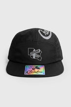 Boné Five Panel Crenshaw Logo Emborrachado Refletivo Preto Smart Cap NFC