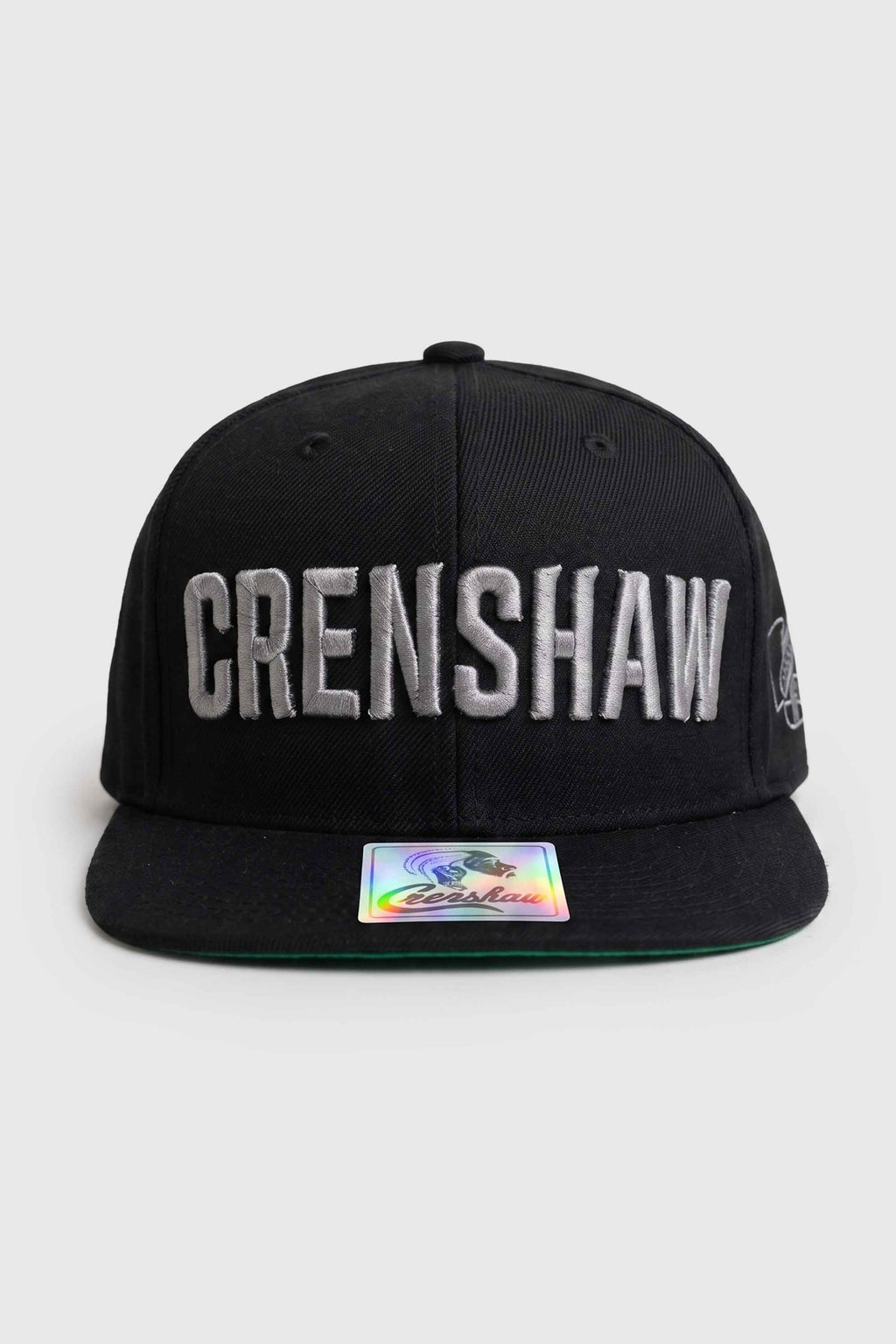 Boné Aba Reta Snapback Crenshaw Block Logo Preto Smart Cap NFC