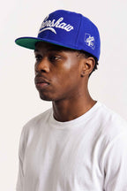 Boné Aba Reta Snapback Crenshaw Logo Azul Royal Smart Cap NFC