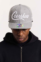 Boné Aba Reta Snapback Crenshaw Logo Cinza Mescla Smart Cap NFC