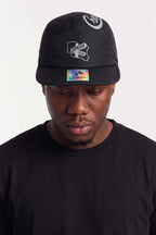 Boné Five Panel Crenshaw Logo Emborrachado Refletivo Preto Smart Cap NFC