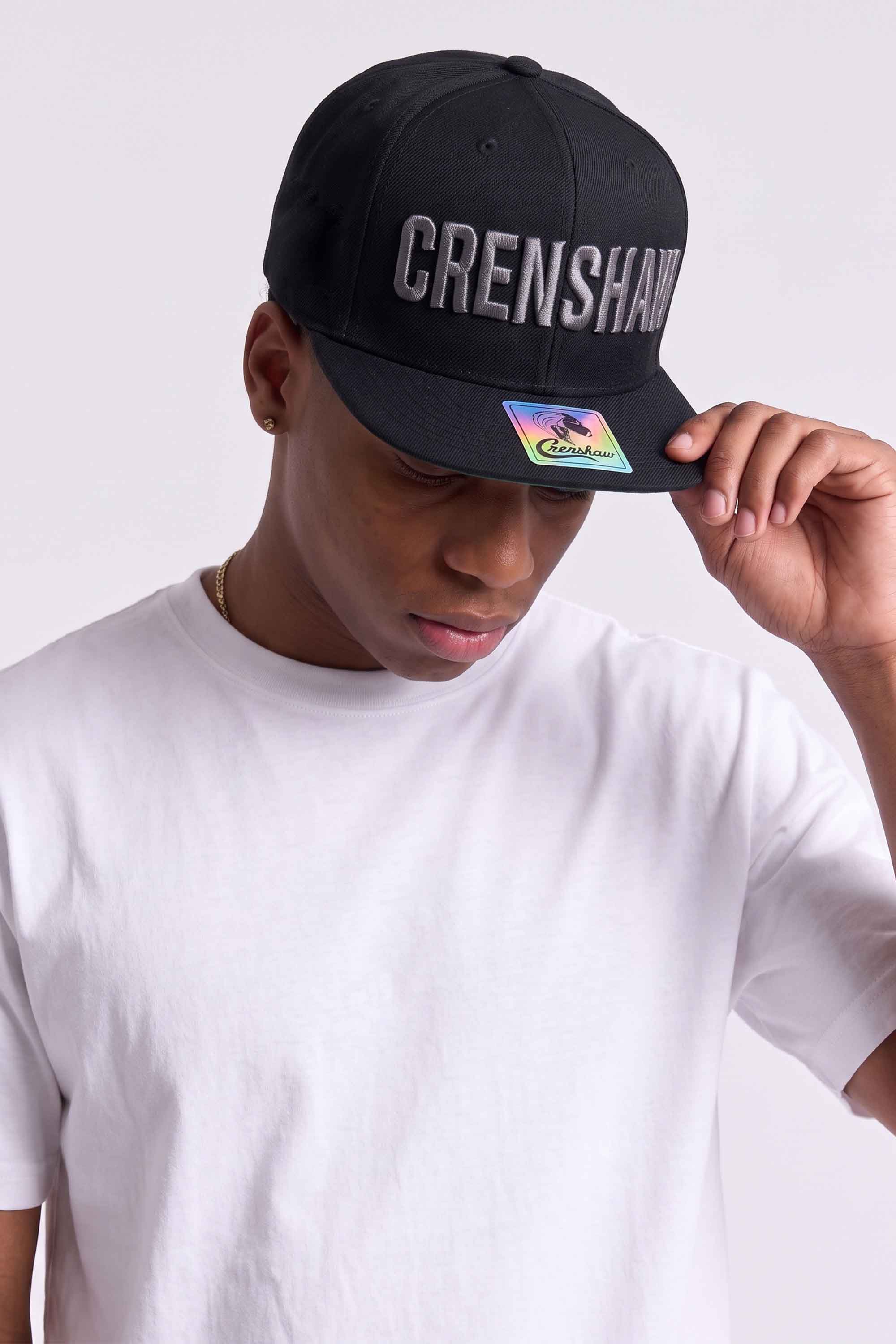 Boné Aba Reta Snapback Crenshaw Block Logo - Preto