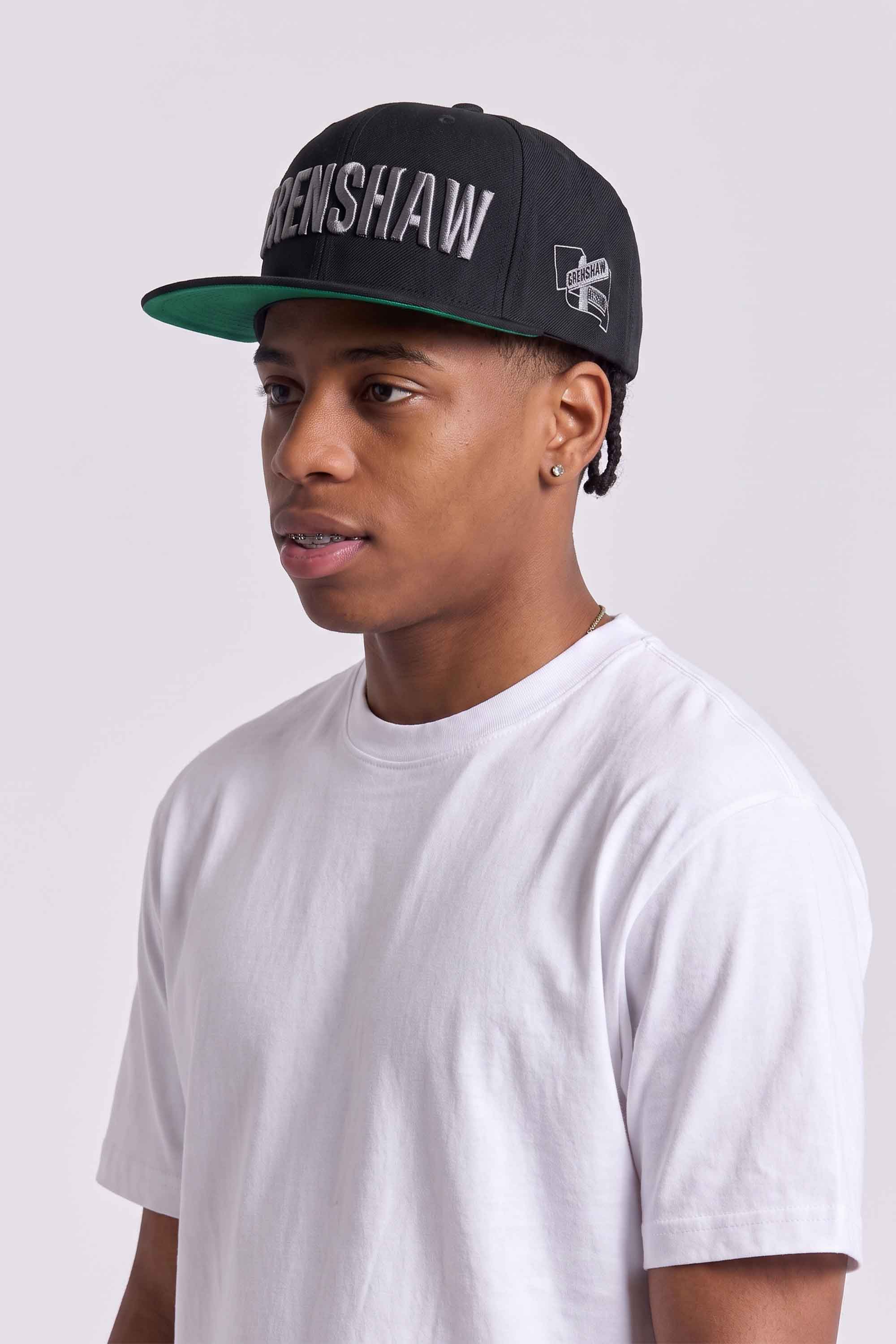 Boné Aba Reta Snapback Crenshaw Block Logo - Preto