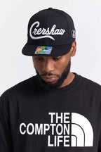 Boné Aba Reta Snapback Crenshaw Logo Preto Smart Cap NFC