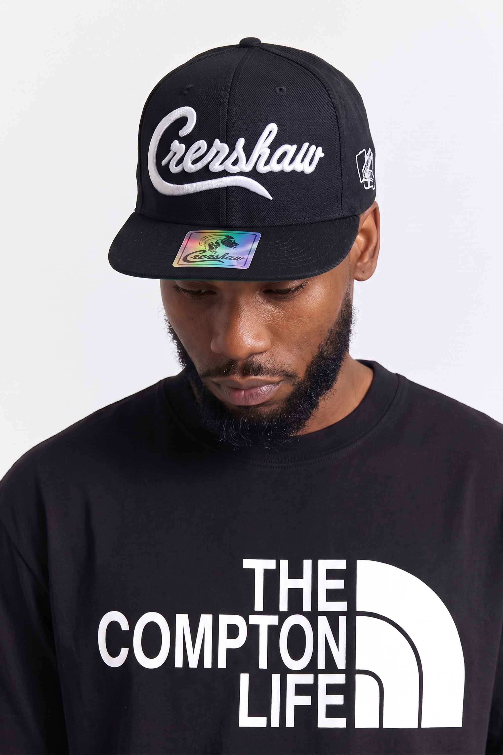 Boné Aba Reta Snapback Crenshaw Logo - Preto