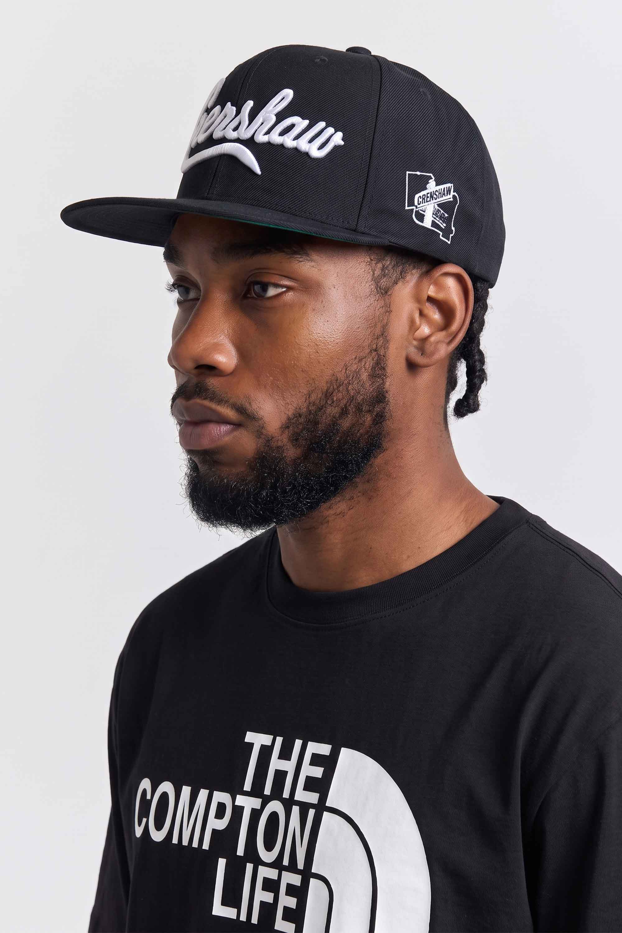 Boné Aba Reta Snapback Crenshaw Logo - Preto