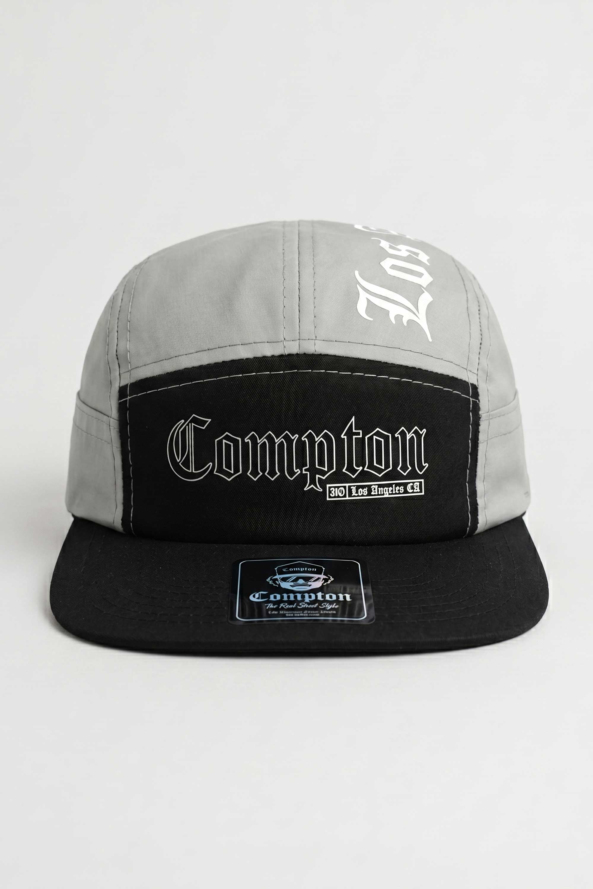 Boné Compton Five Panel Los Angeles Cinza