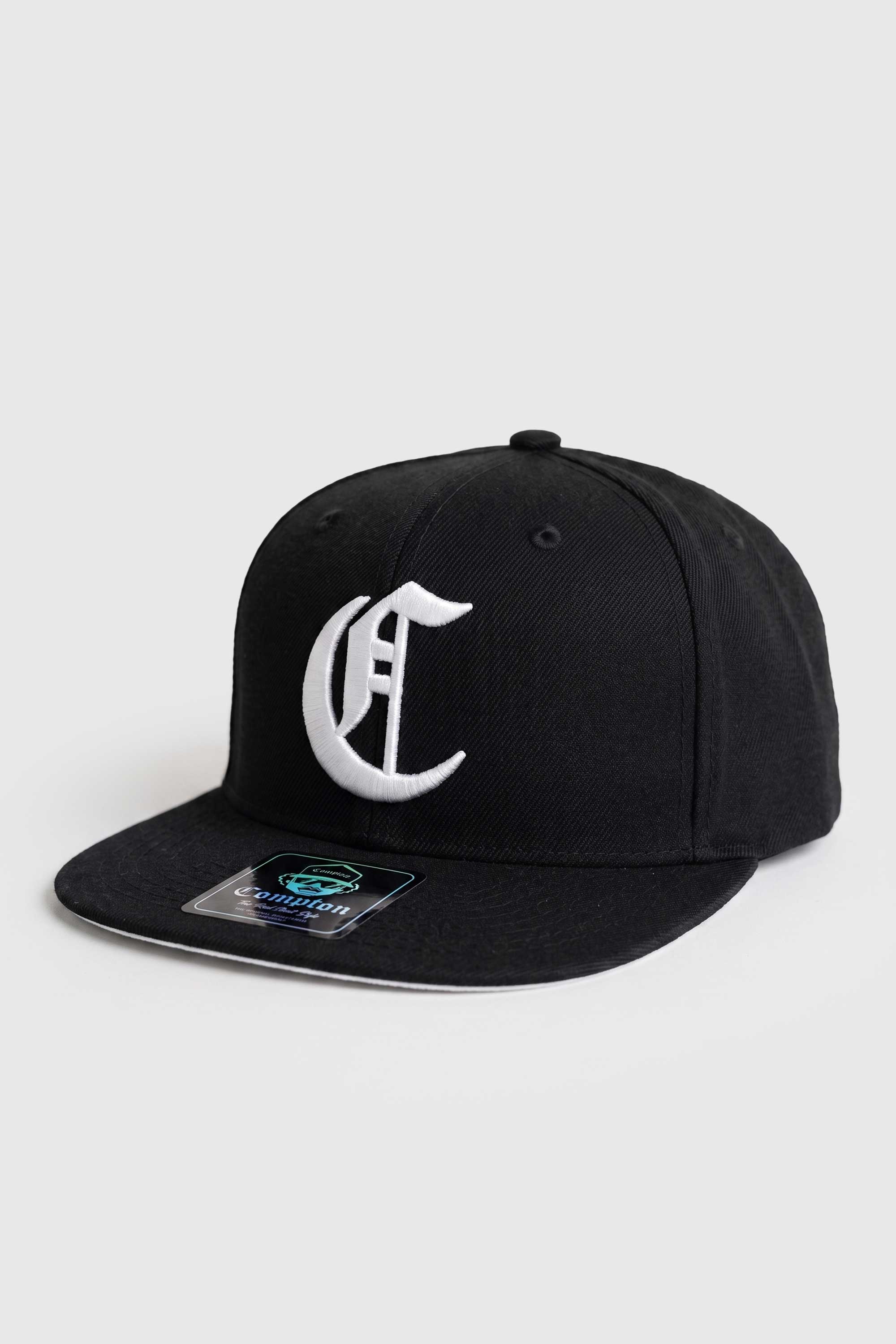 Boné Compton Aba Reta Snapback Icon Preto