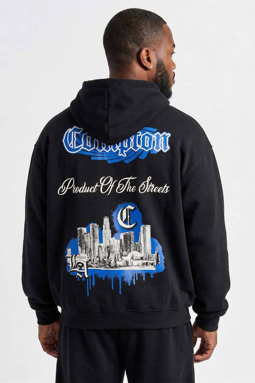 Moletom Compton Canguru CityScape Preto
