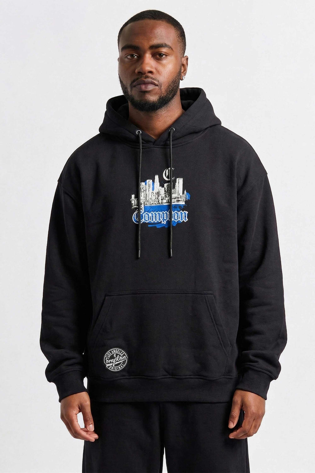 Moletom Compton Canguru CityScape Preto