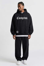 Moletom Compton Canguru Classico - Preto