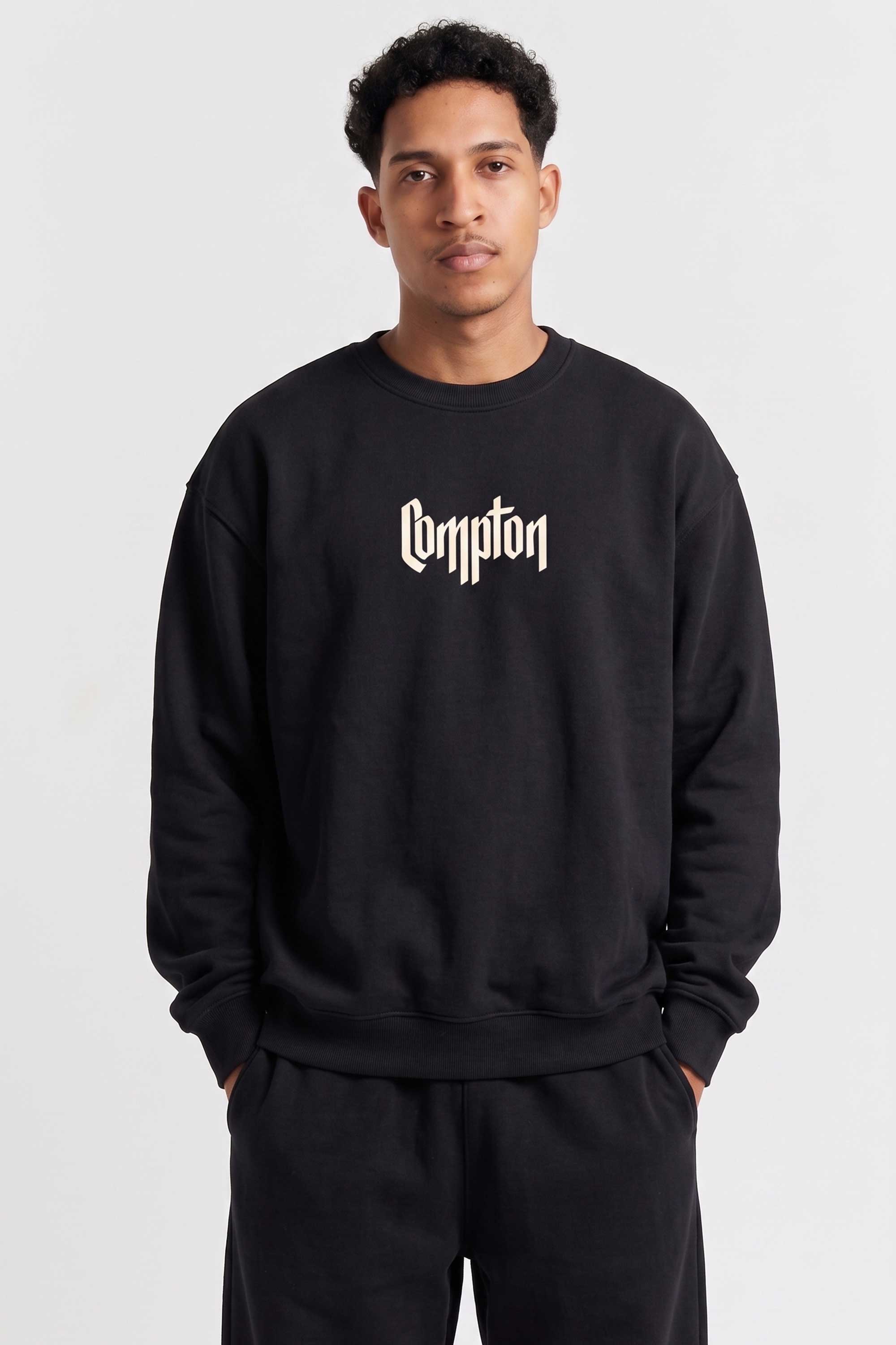 Moletom Compton Careca Gorro Preto