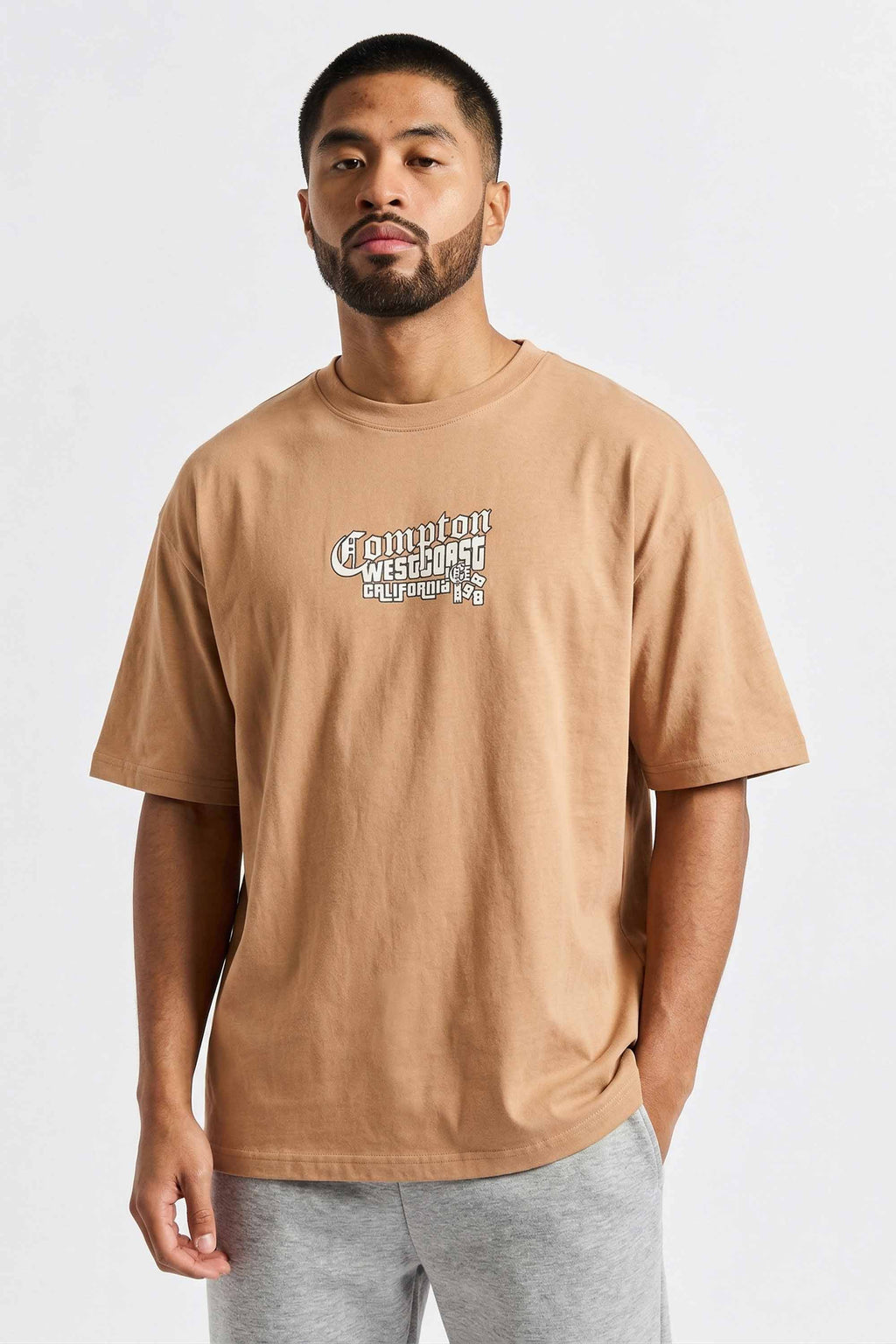 Camiseta Compton Oversized Boyz'N The Hood Caqui